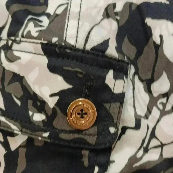 ST JOHN Womens Jacket Size 12 Full Zip Floral Black White - Picture 3 of 9